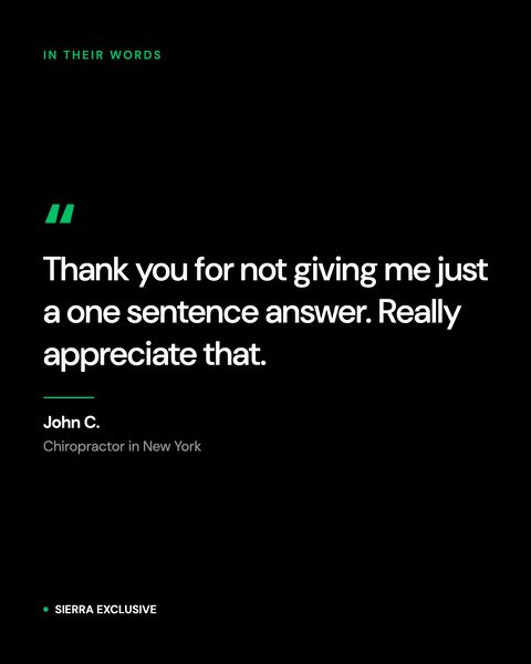Client review: John C., chiropractor, New York