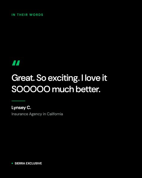 Client review: Lynsey C., insurance agency, California