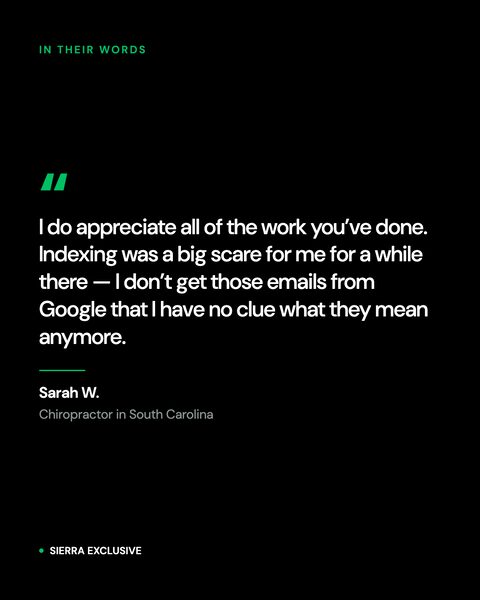 Client review: Sarah W., chiropractor, South Carolina