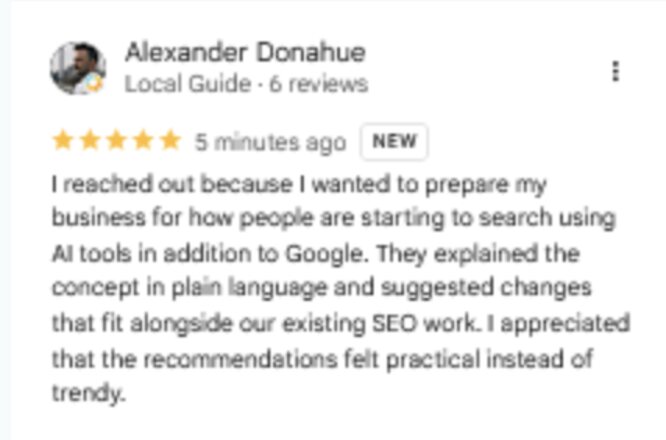 5-star review screenshot