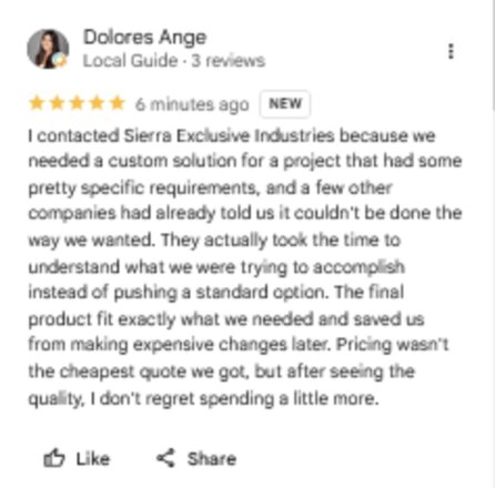 5-star review screenshot