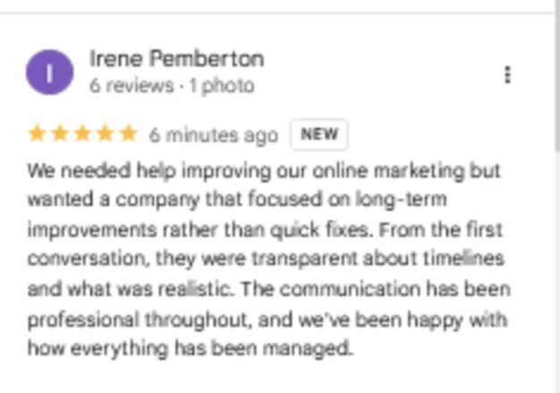 5-star review screenshot