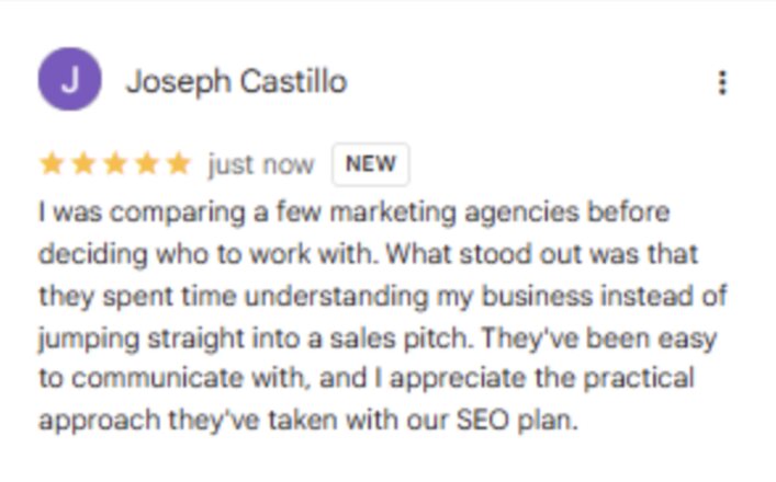 5-star review screenshot