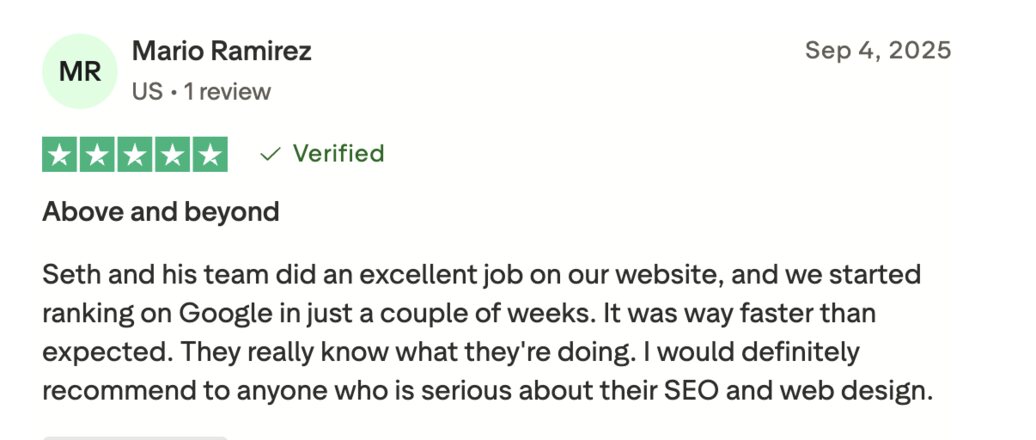 5-star review screenshot