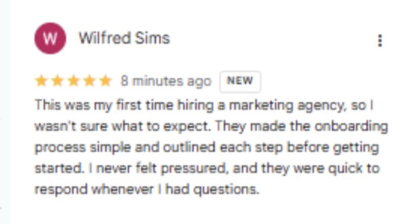 5-star review screenshot